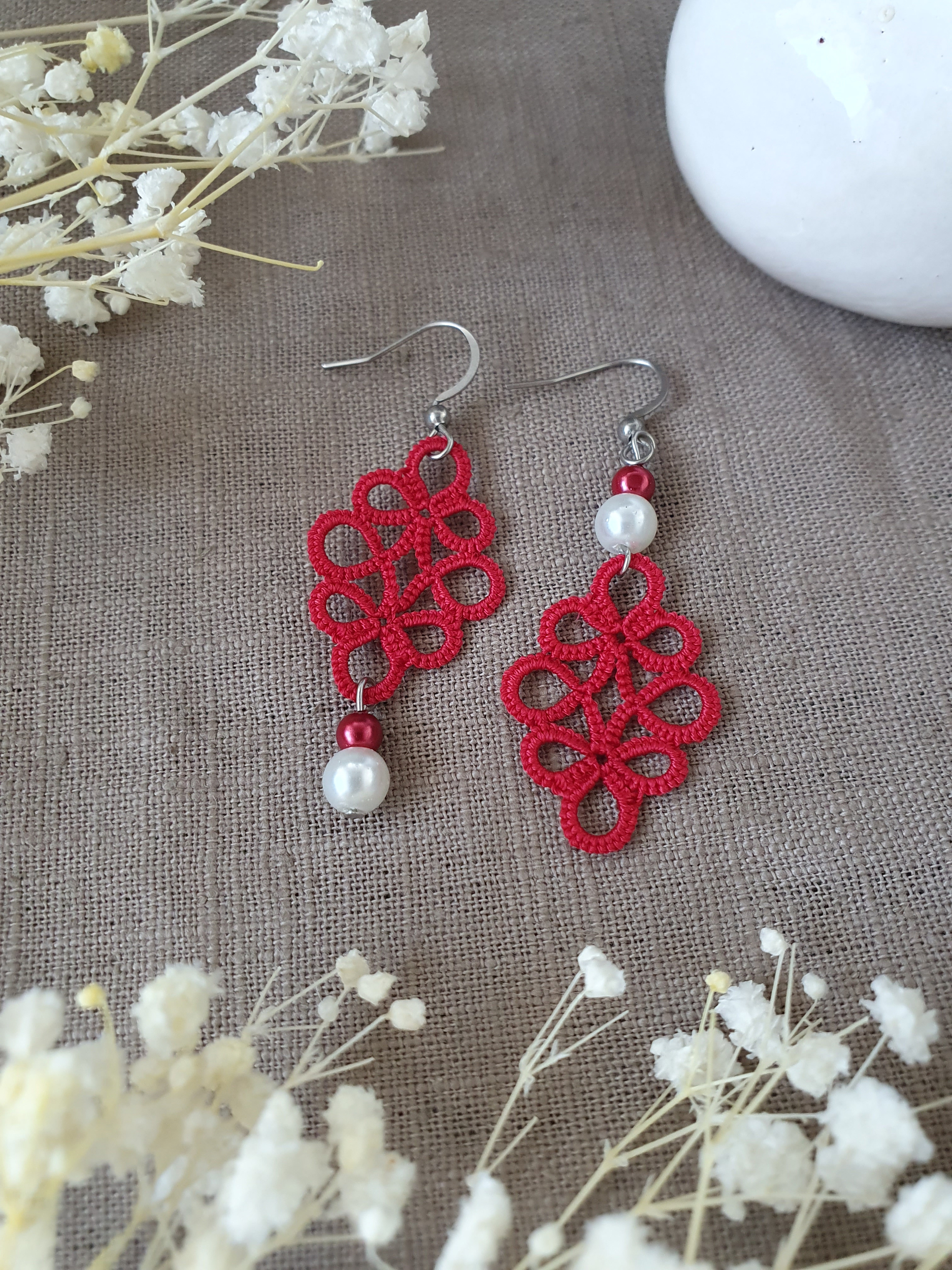 Boucles MIA de SO Frivole rouge