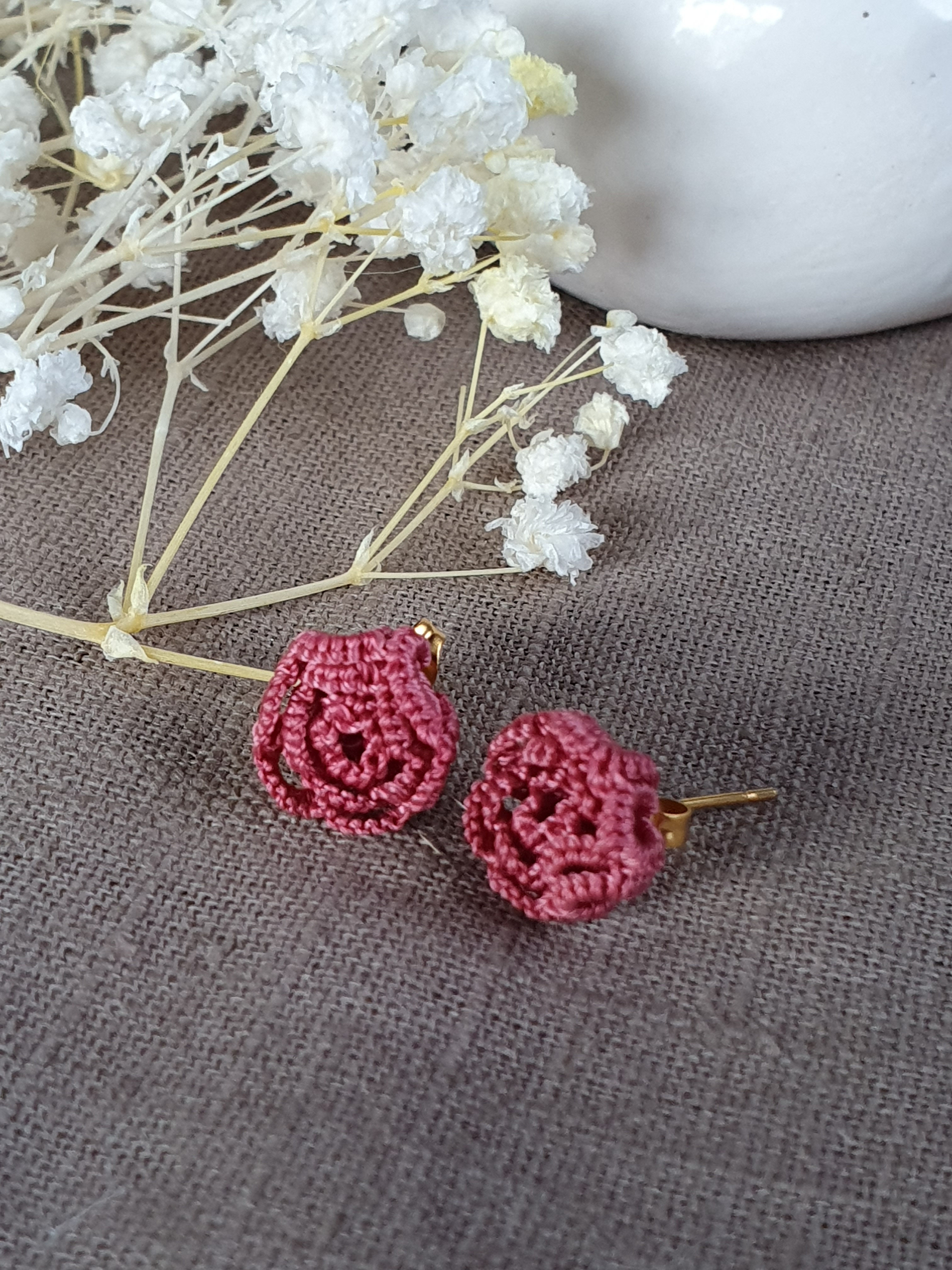 Boucles SAIOA de SO Frivole rose