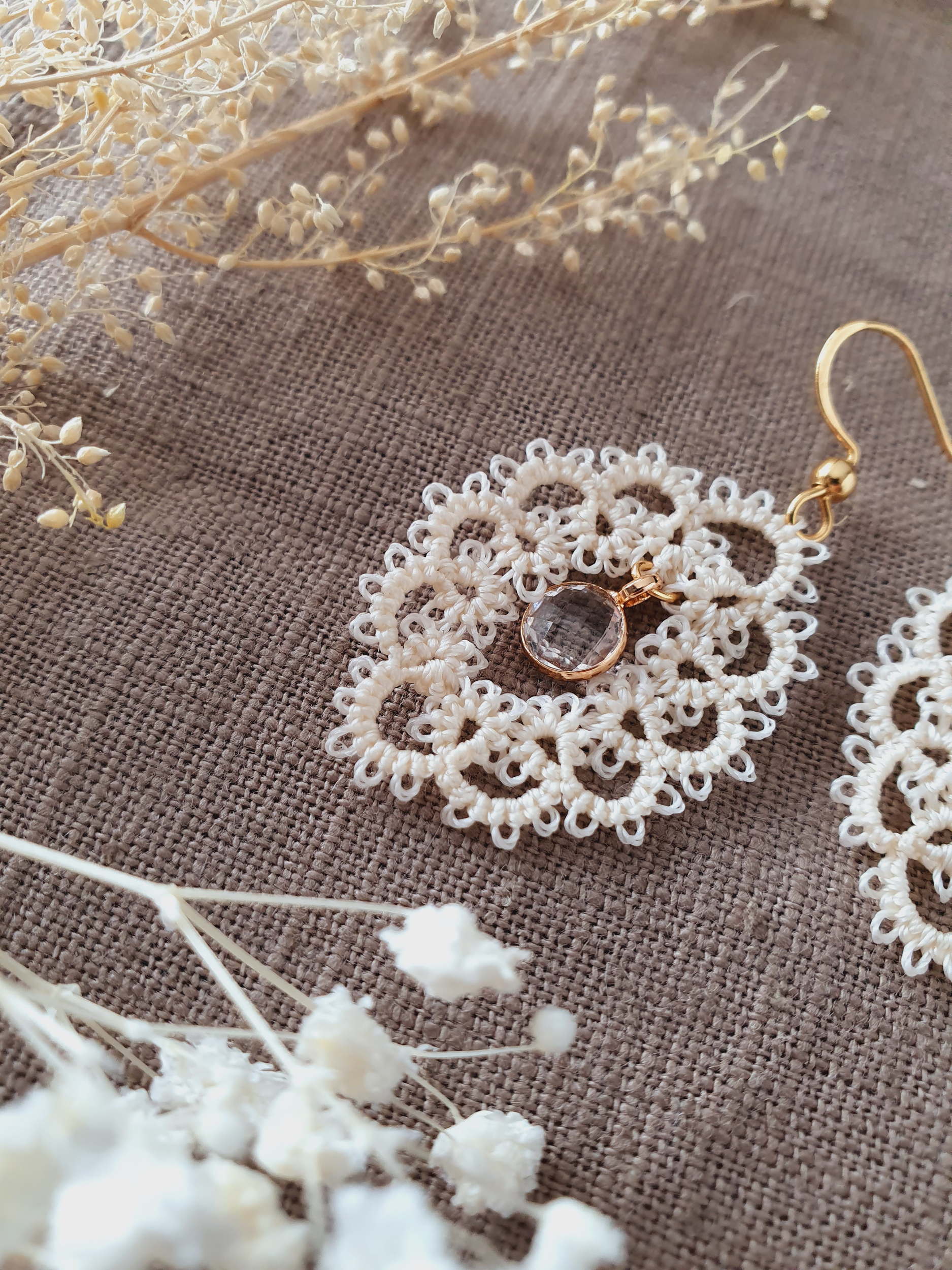 Boucles d'oreilles DIANA small Ivoire