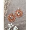 Boucles NAHIA perles nacrées de SO Frivole Ocre et doré