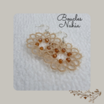 Boucles NAHIA perles de verre de SO Frivole Présentation
