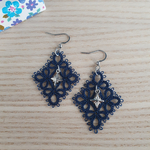 Boucles doreilles ANA Etoile Bleu marine de SO Frivole