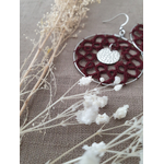 Boucles NAHIA créoles de SO Frivole Bordeaux zoom