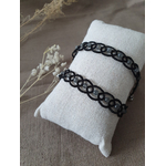 Bracelet KATALIN de SO Frivole Noir et Labradorite