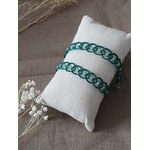 Bracelet KATALIN de SO Frivole Emeraude et perles de verre