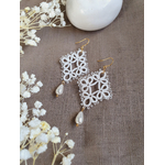 Boucles ANA Intemporel de SO Frivole blanc