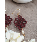 Boucles MIA Intemporel de SO Frivole bordeaux zoom