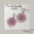 Présentation boucles d'oreilles AGATE rose dentelle de frivolité