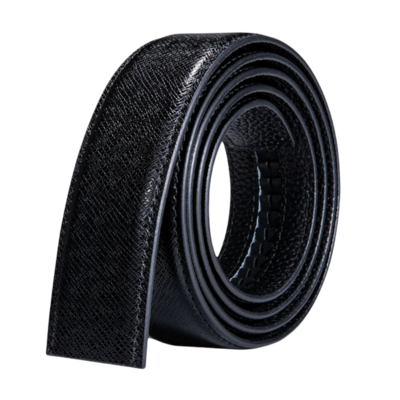 Ceinture cuir homme noire effet tissu Belto
