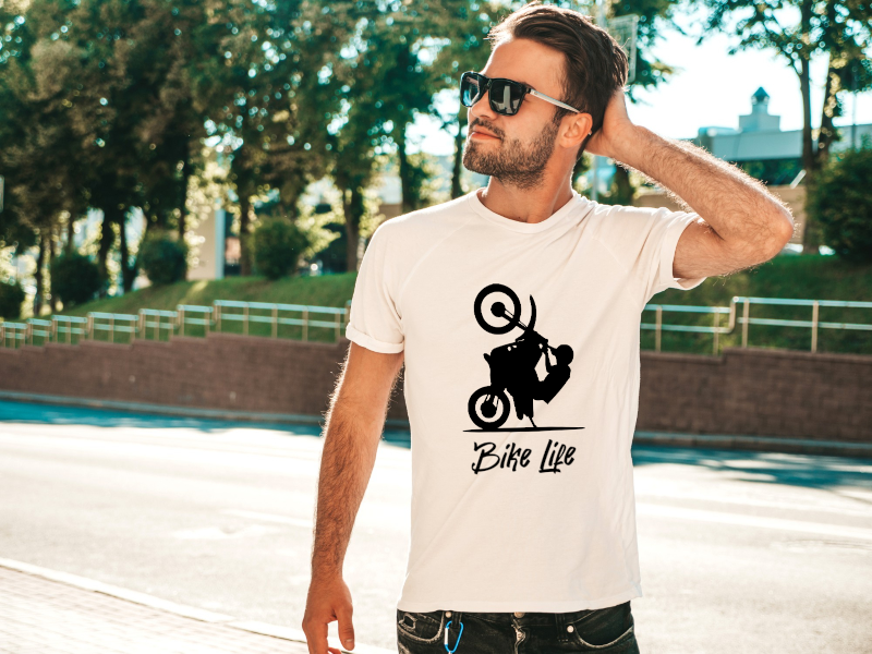 T-shirt personnalisé Bike Life wheeling