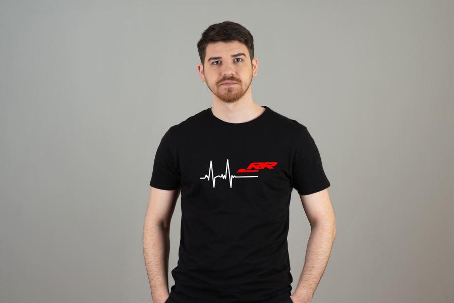 T-shirt battement de coeur S1000RR noir