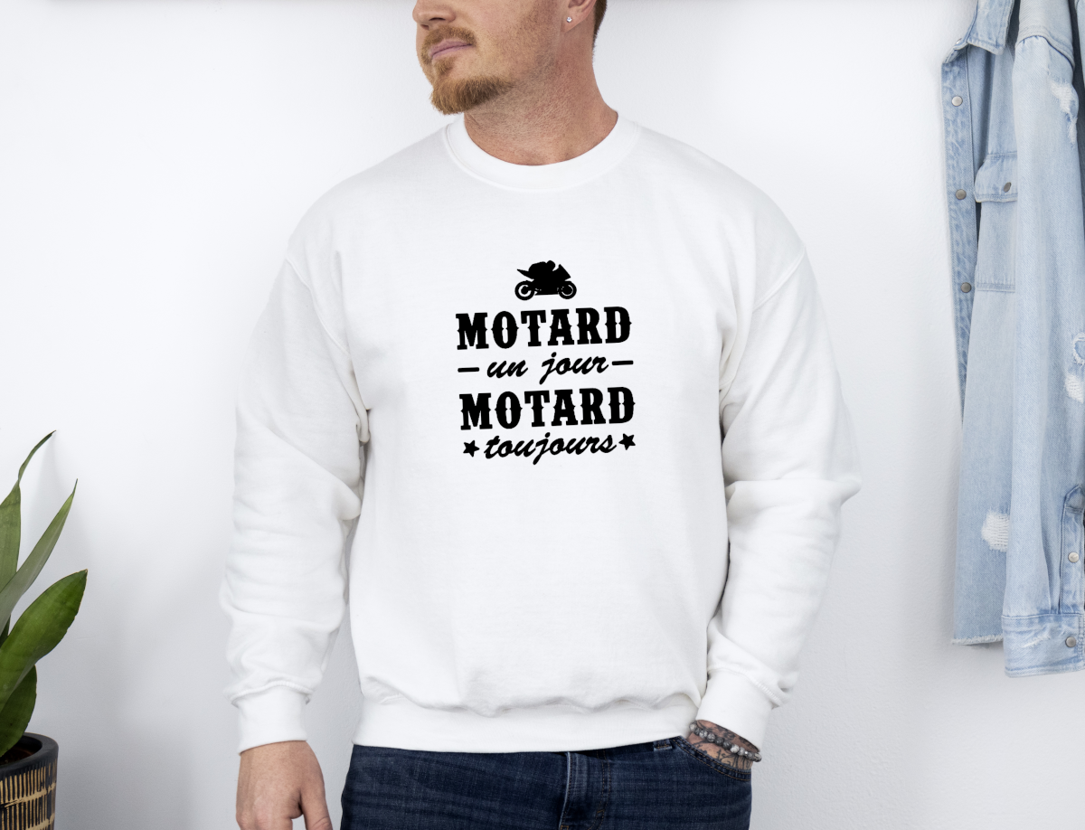 Sweat motard un jour blanc