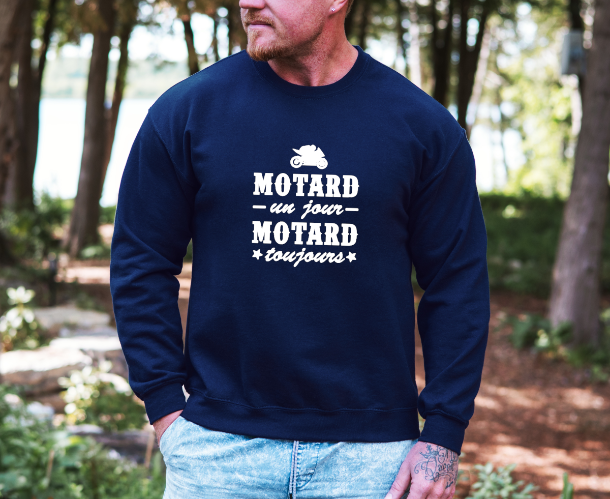 Sweat motard un jour bleu