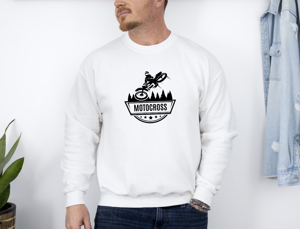 Sweat Motocross blanc