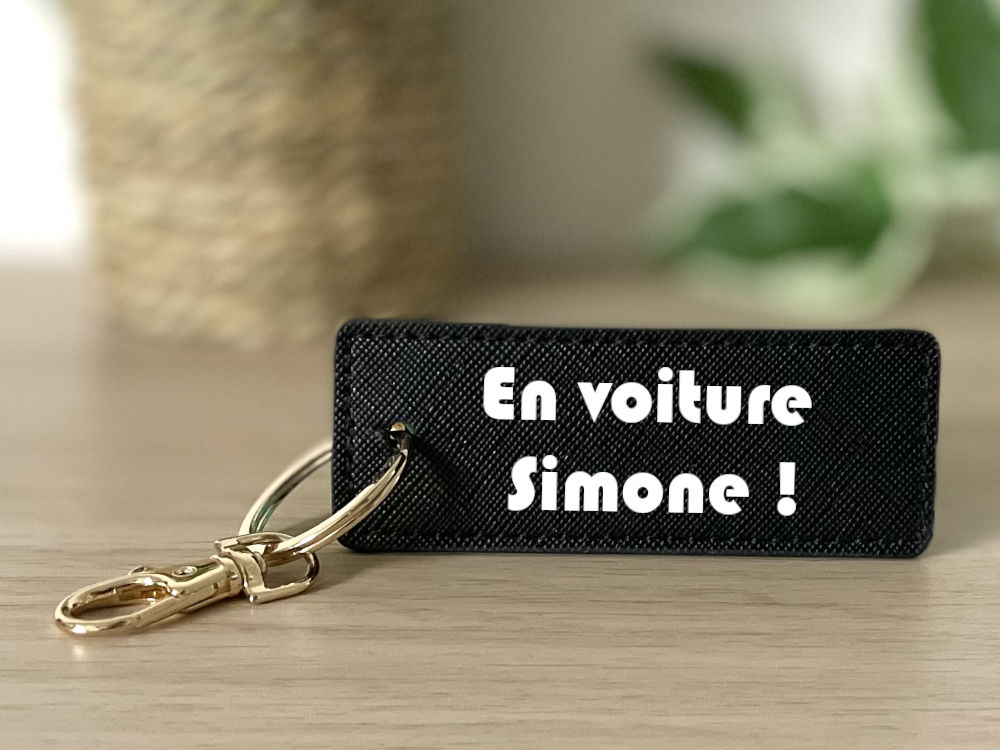 Porte clé En voiture Simone noir
