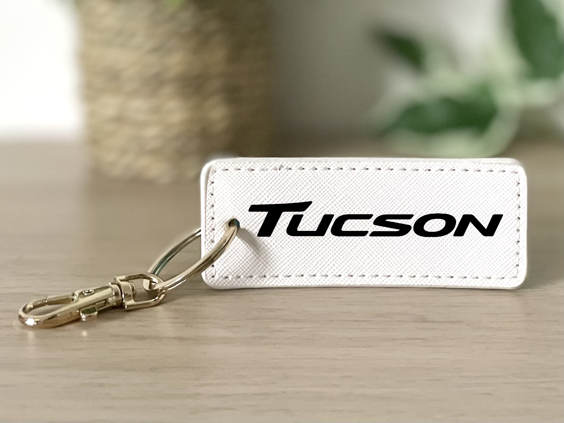 Porte clés Tucson blanc