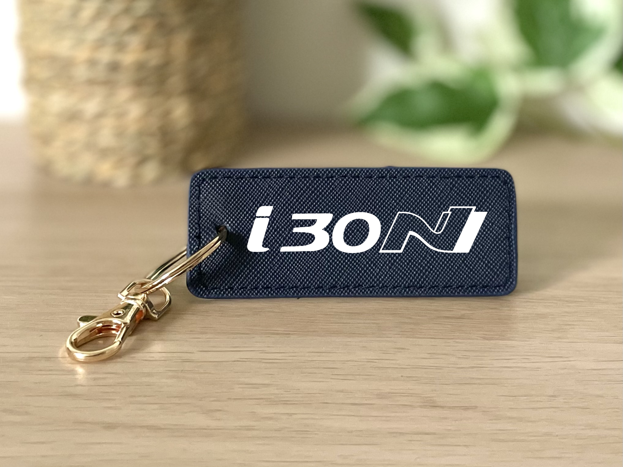 Porte clés i30n bleu