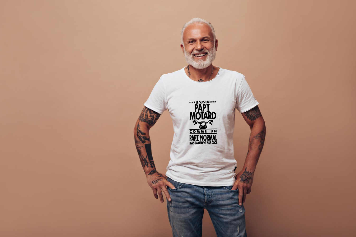 T-shirt Papi motard