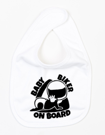 Bavoir Baby Biker blanc