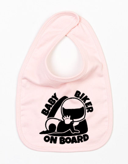 Bavoir Baby Biker rose