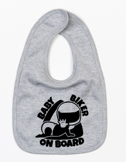 Bavoir Baby Biker gris