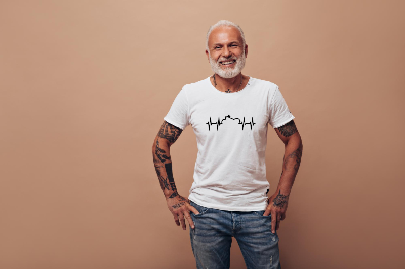 t shirt battement de coeur custom gf