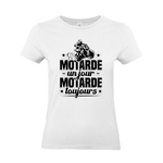 T-shirt femme blanc Motarde