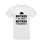 T-shirt homme Motard un jour - blanc