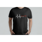 T-shirt battement de coeur MT07 noir