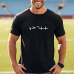 T-shirt battement de coeur sportive noir