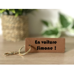 Porte clé En voiture Simone marron