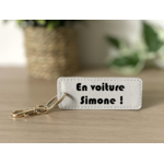 Porte clé En voiture Simone gris