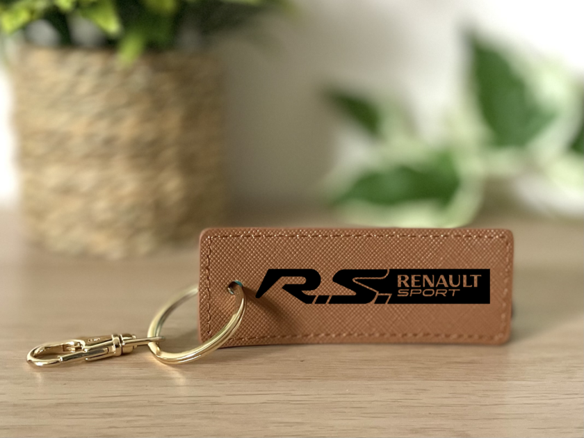 Porte Clés - Renault Sport RS - Bleu - Badge Monogramme Coffre Logo PVC