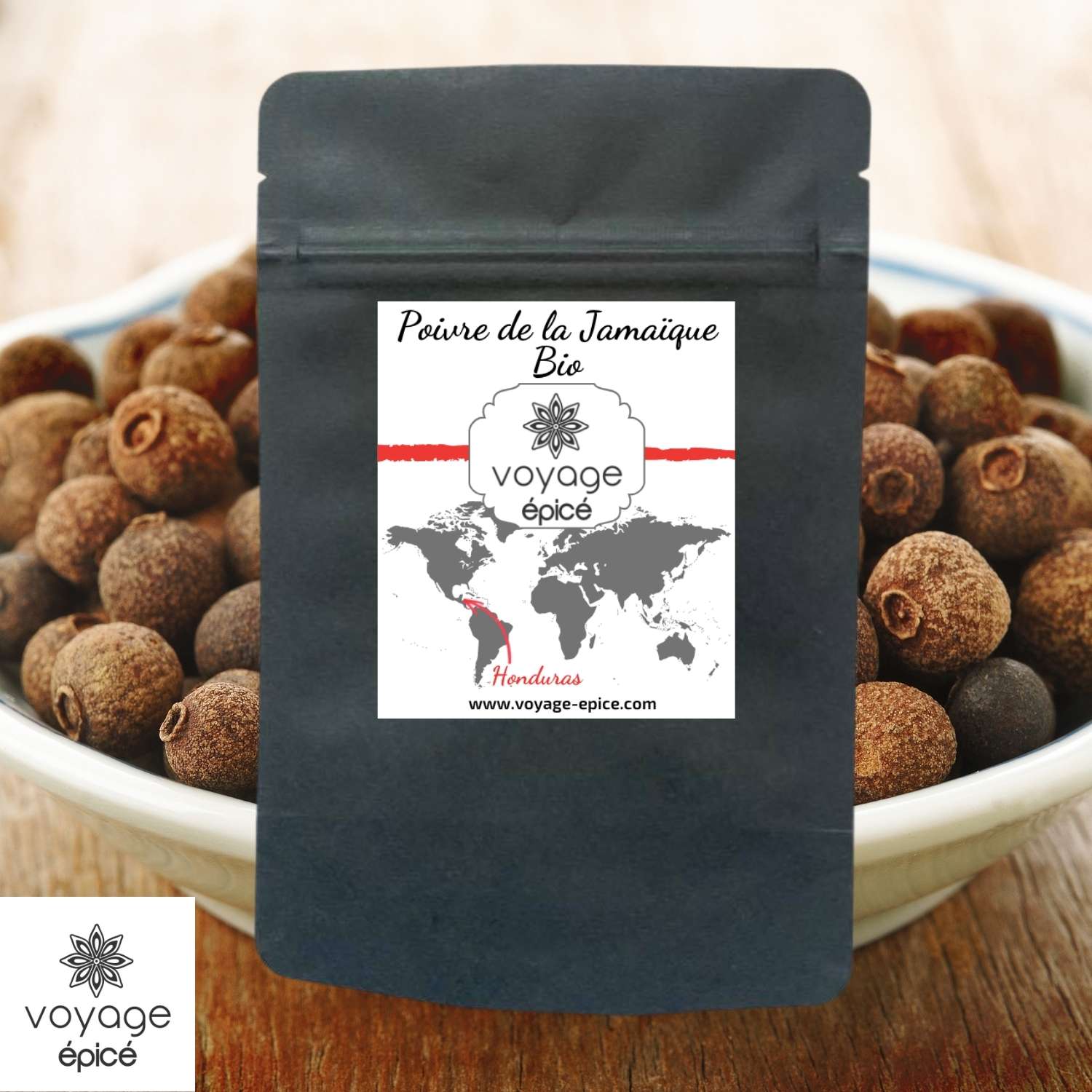 Piment-de-la-Jamaïque-Bio-honduras-voyage-epice-sachet