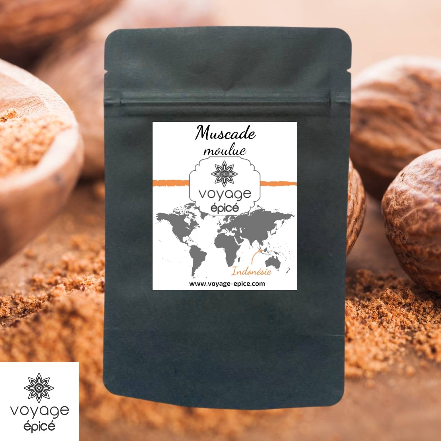 Muscade-moulue-indonésie-voyage-epice-sachet