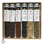 Coffret-6-poivres-tubes-poivres-rares-exception-voyage-epice-rouge-kampot