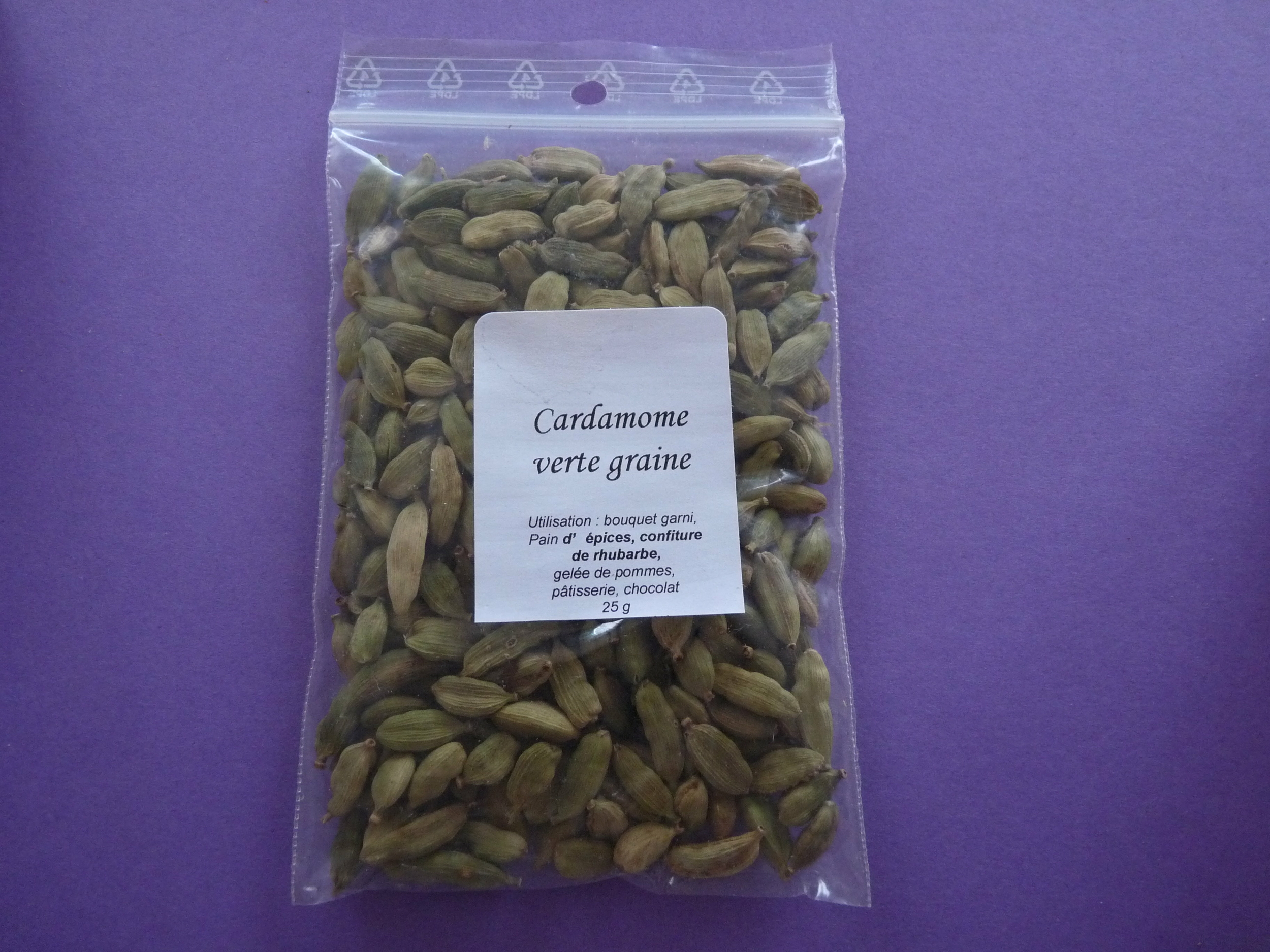 Cardamome etiquettes