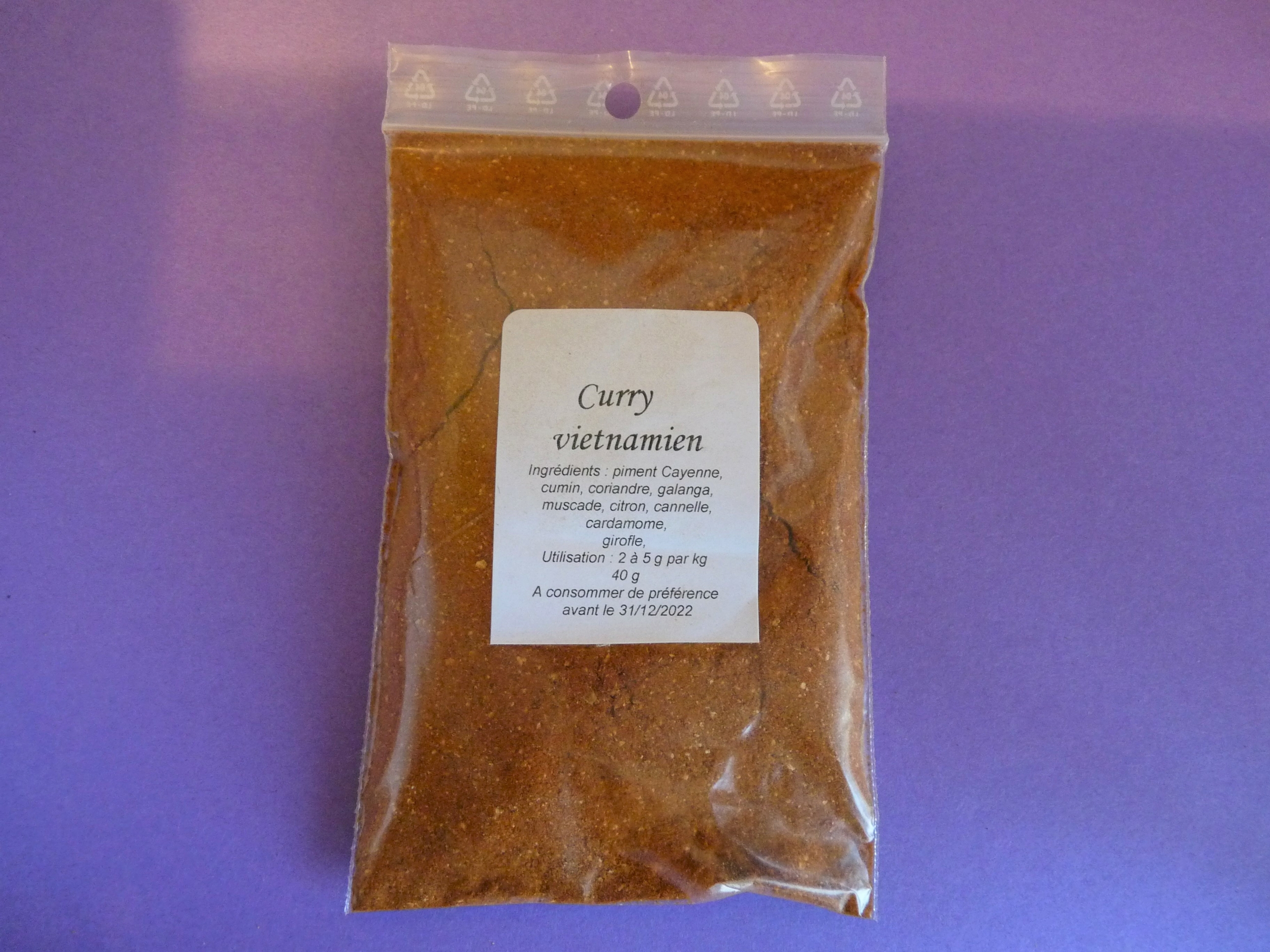 Étiquette du curry vietnamien Mondépices