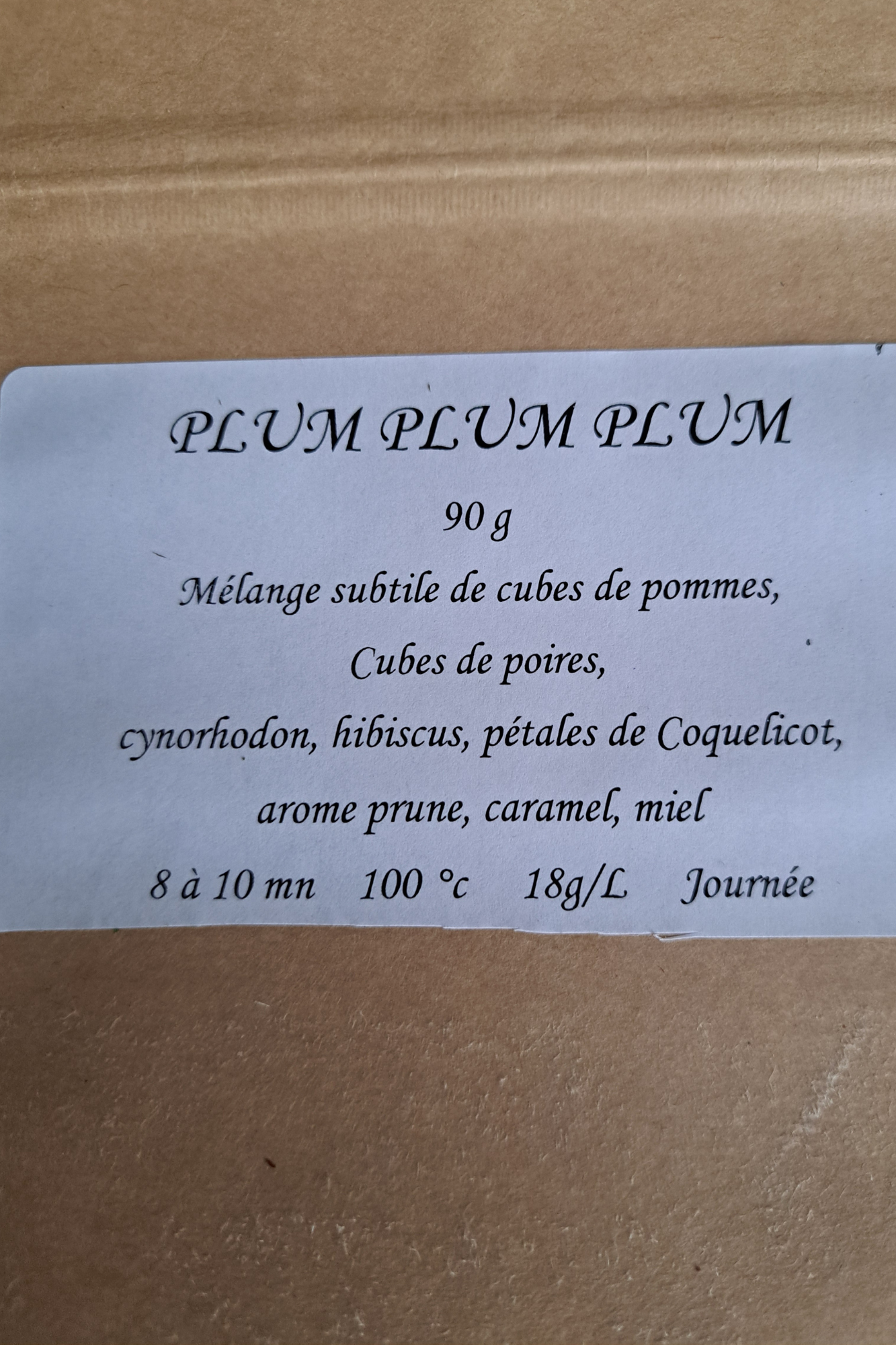 Infusion gourmande Plum Plum Plum