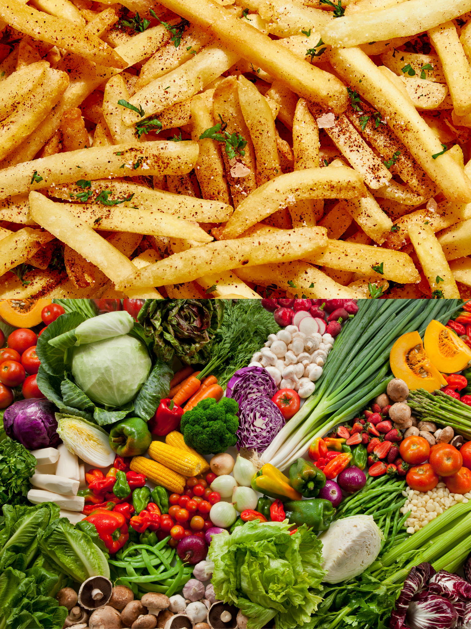 legumes et frites