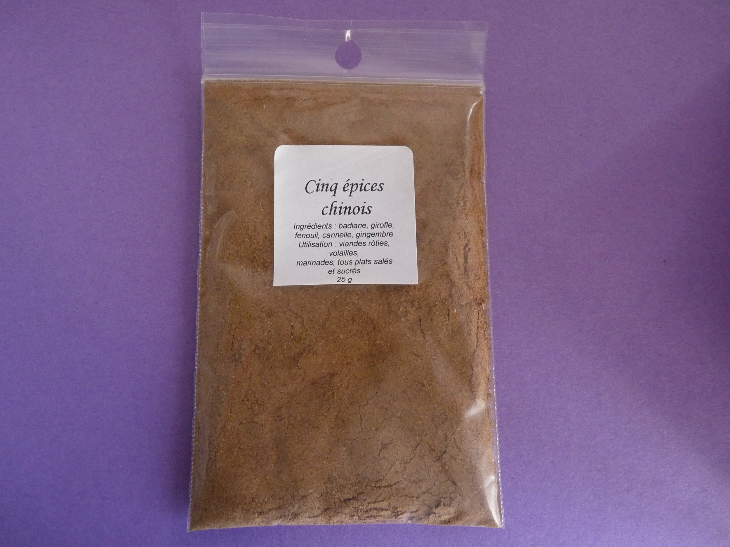 Cinq épices chinoises 25 g 