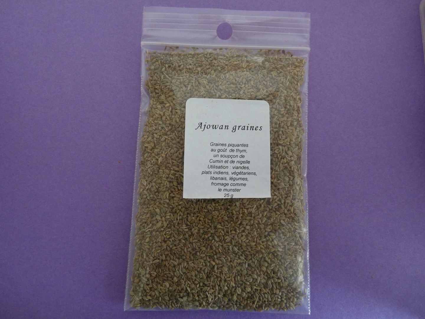 AJOWAN GRAINES 25 g Les petites graines qui vous surprendront