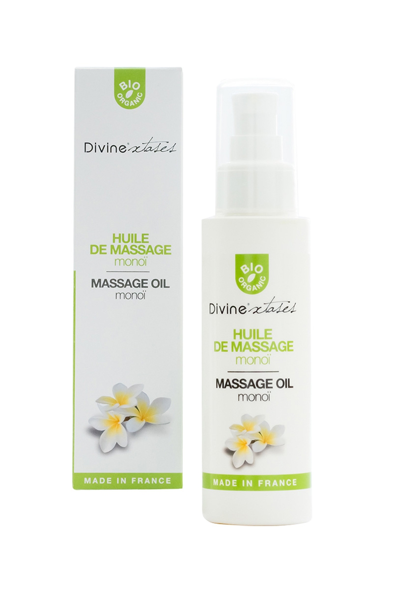 Huile De Massage Bio Monoi Divinextases Bien êtrebio Maison Du Plaisir