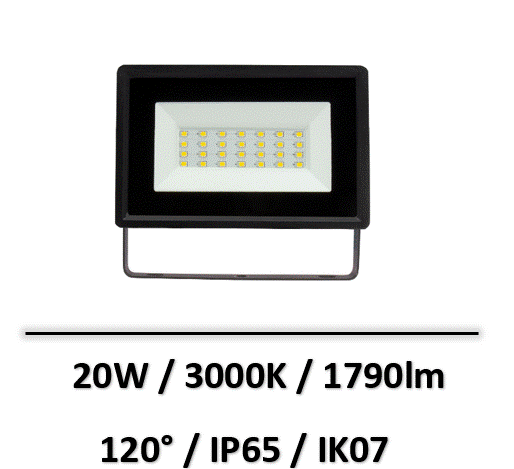 projecteur-led-20W-spectrum-led-noir