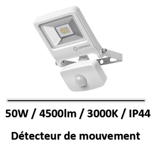 projecteur-led-ledvance-blanc-50W-detecteur