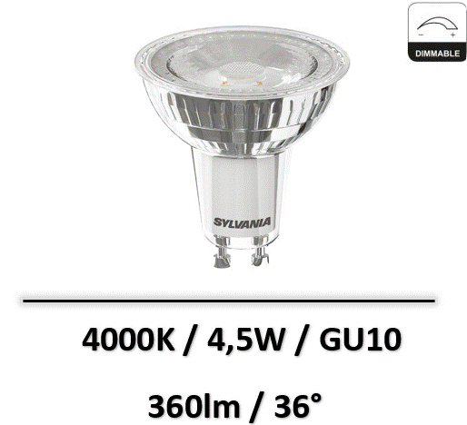 ampoule-led-sylvania-GU10-4,5W
