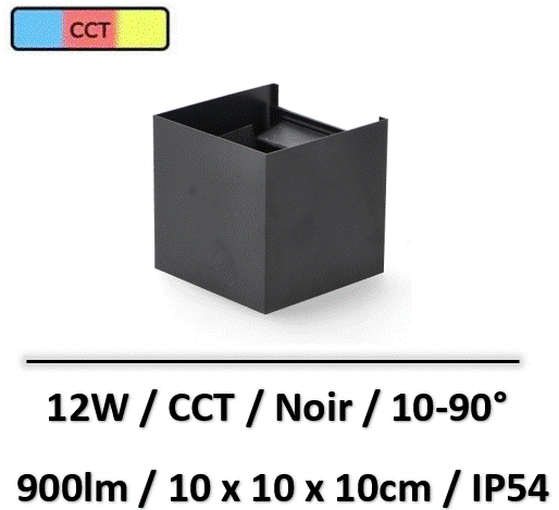 applique-led-noir-angle-reglable