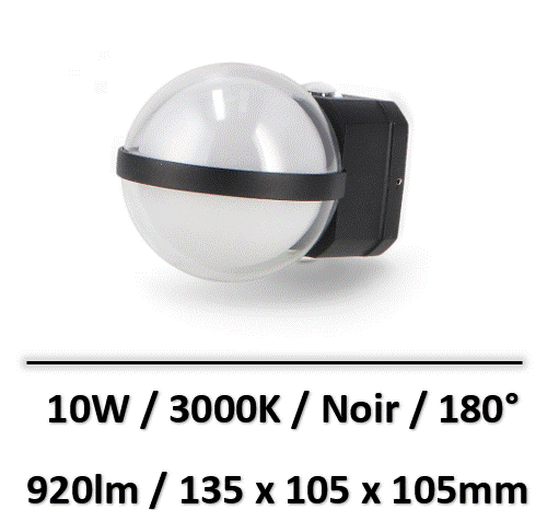 applique-led-noir-etanche