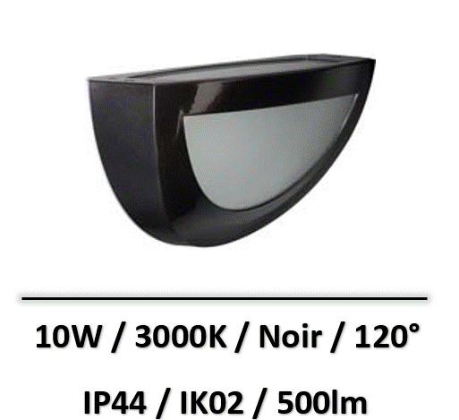 applique-led-noir-10W
