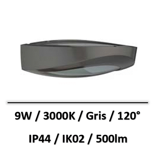 applique-led-grise-9W